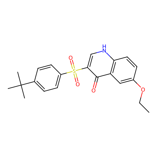 3-(4-tert-butylphenyl)sulfonyl-6-ethoxy-1H-quinolin-4-one structure