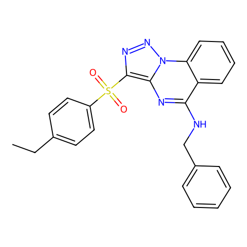 N-benzyl-3-(4-ethylphenyl)sulfonyltriazolo[1,5-a]quinazolin-5-amine structure