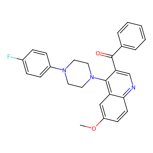 3-Benzoyl-4-[4-(4-fluorophenyl)piperazin-1-yl]-6-methoxyquinoline structure