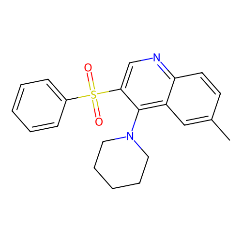 3-(Benzenesulfonyl)-6-methyl-4-(piperidin-1-yl)quinoline structure