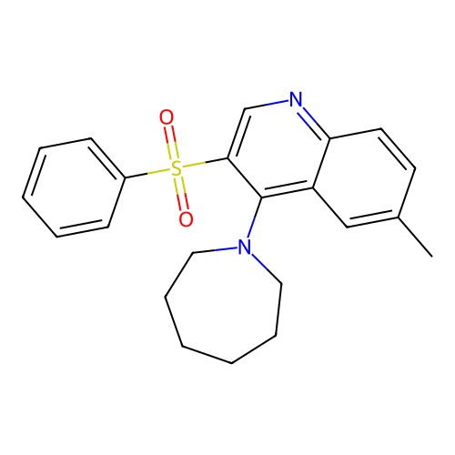 4-(Azepan-1-yl)-3-(benzenesulfonyl)-6-methylquinoline structure