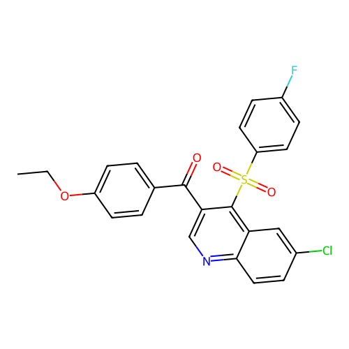 6-Chloro-3-(4-ethoxybenzoyl)-4-(4-fluorobenzenesulfonyl)quinoline structure
