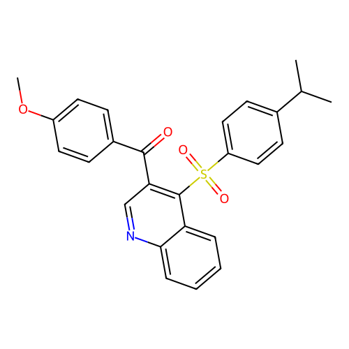 (4-((4-Isopropylphenyl)sulfonyl)quinolin-3-yl)(4-methoxyphenyl)methanone structure
