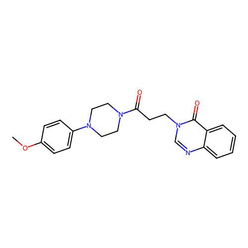 3-{3-[4-(4-methoxyphenyl)piperazin-1-yl]-3-oxopropyl}quinazolin-4(3H)-one structure