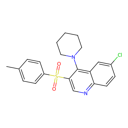 6-Chloro-4-(piperidin-1-yl)-3-tosylquinoline structure