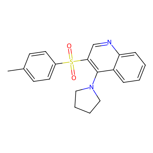 3-(4-Methylbenzenesulfonyl)-4-(pyrrolidin-1-yl)quinoline structure