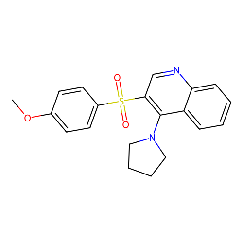 3-(4-Methoxybenzenesulfonyl)-4-(pyrrolidin-1-yl)quinoline structure