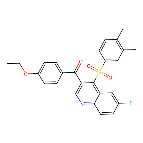 4-(3,4-Dimethylbenzenesulfonyl)-3-(4-ethoxybenzoyl)-6-fluoroquinoline structure