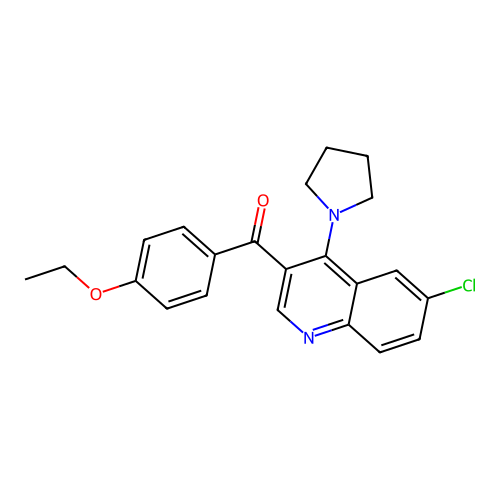 (6-Chloro-4-pyrrolidin-1-ylquinolin-3-yl)-(4-ethoxyphenyl)methanone structure