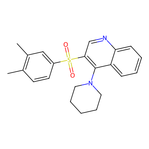 3-(3,4-Dimethylphenyl)sulfonyl-4-piperidin-1-ylquinoline structure
