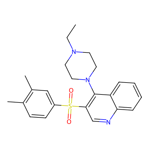 3-(3,4-Dimethylbenzenesulfonyl)-4-(4-ethylpiperazin-1-yl)quinoline structure