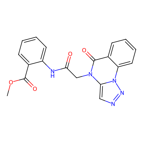 Methyl 2-[[2-(5-oxotriazolo[1,5-a]quinazolin-4-yl)acetyl]amino]benzoate structure