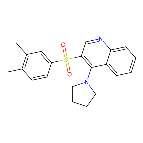 3-(3,4-Dimethylbenzenesulfonyl)-4-(pyrrolidin-1-yl)quinoline structure
