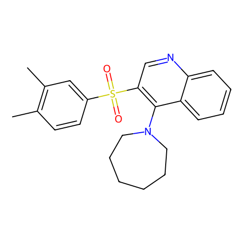 4-(Azepan-1-YL)-3-(3,4-dimethylbenzenesulfonyl)quinoline structure