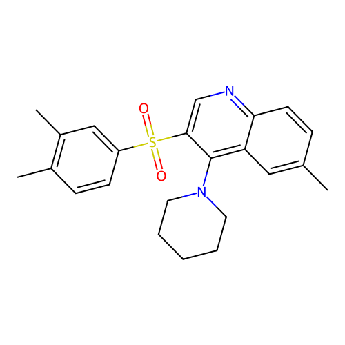 3-(3,4-Dimethylphenyl)sulfonyl-6-methyl-4-piperidin-1-ylquinoline structure