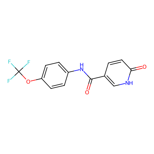 1,6-Dihydro-6-oxo-N-[4-(trifluoromethoxy)phenyl]-3-pyridinecarboxamide structure