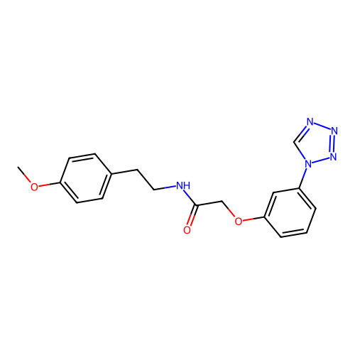 N-[2-(4-methoxyphenyl)ethyl]-2-[3-(tetrazol-1-yl)phenoxy]acetamide structure