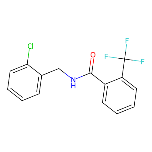 N-[(2-chlorophenyl)methyl]-2-(trifluoromethyl)benzamide structure