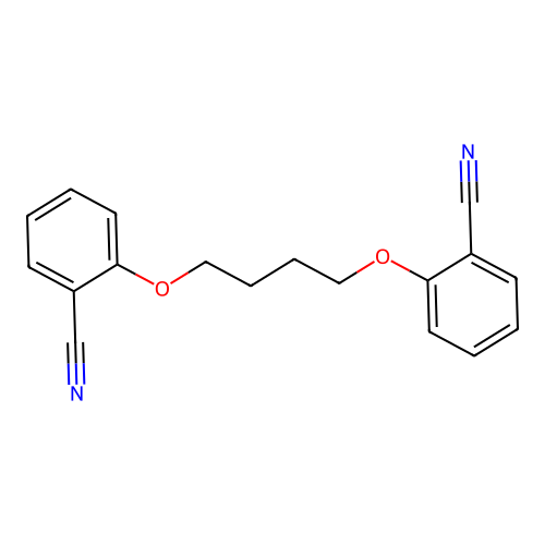 2,2'-[Butane-1,4-diylbis(oxy)]dibenzonitrile structure