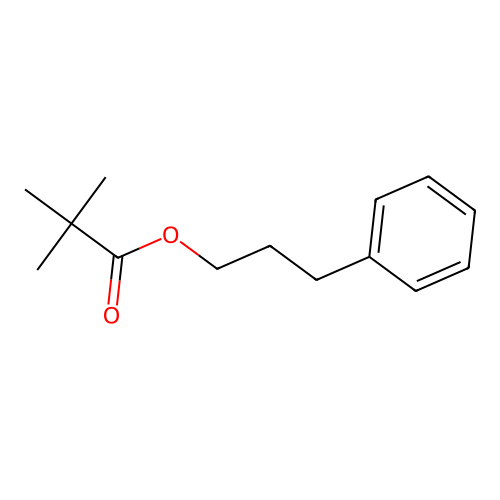 Propanoic acid, 2,2-dimethyl-, 3-phenylpropyl ester structure