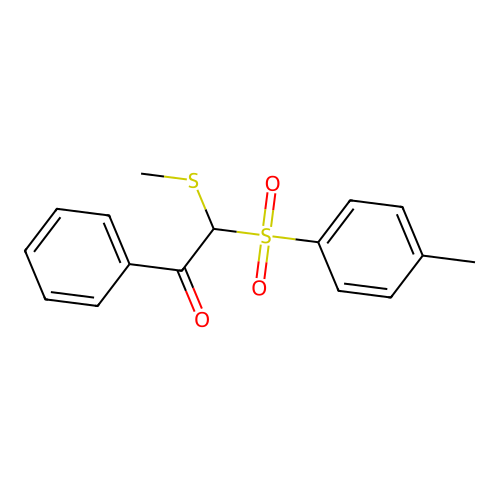Ethanone, 2-[(4-methylphenyl)sulfonyl]-2-(methylthio)-1-phenyl- structure