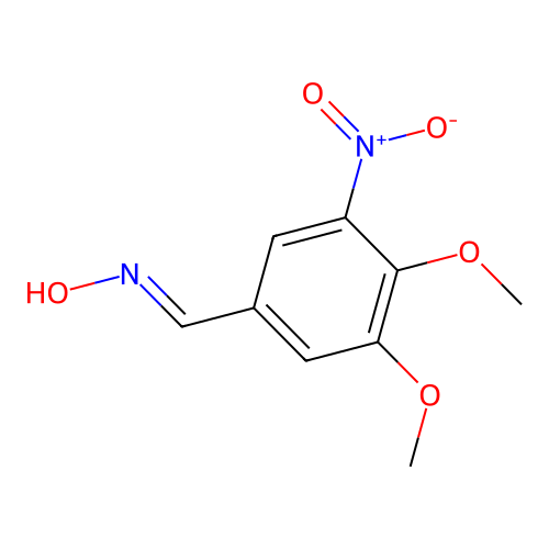 N-[(3,4-dimethoxy-5-nitrophenyl)methylidene]hydroxylamine structure