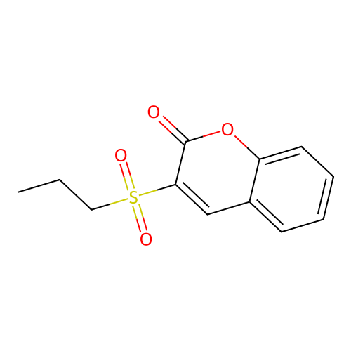 3-Propylsulfonylchromen-2-one structure