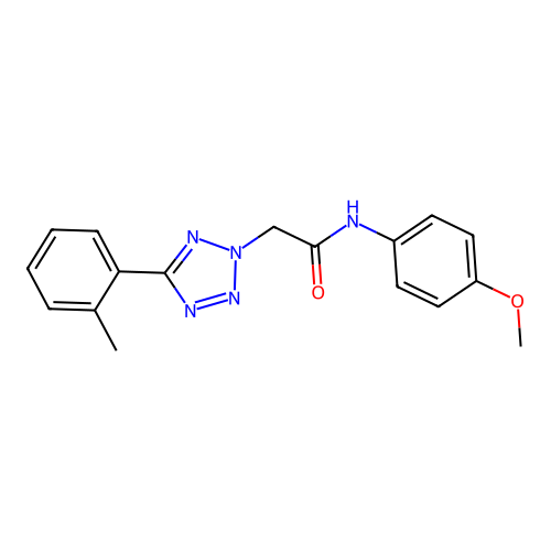 N-(4-methoxyphenyl)-2-[5-(2-methylphenyl)-2H-tetrazol-2-yl]acetamide structure