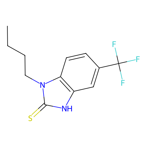 1-butyl-5-(trifluoromethyl)-1H-1,3-benzodiazole-2-thiol structure