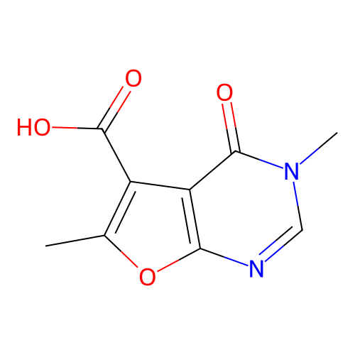 3,6-Dimethyl-4-oxo-3,4-dihydrofuro[2,3-d]pyrimidine-5-carboxylic acid structure