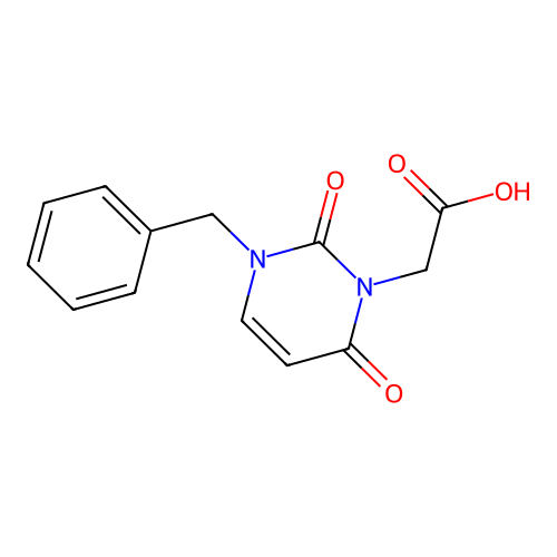 2-(3-Benzyl-2,6-dioxo-1,2,3,6-tetrahydropyrimidin-1-yl)acetic acid structure