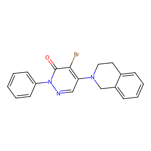 4-bromo-5-(3,4-dihydroisoquinolin-2(1H)-yl)-2-phenylpyridazin-3(2H)-one structure