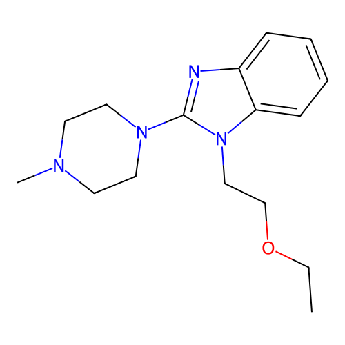 1-(2-Ethoxyethyl)-2-(4-methylpiperazin-1-yl)benzimidazole structure