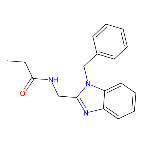 N-{[1-benzylbenzimidazol-2-yl]methyl}propanamide structure