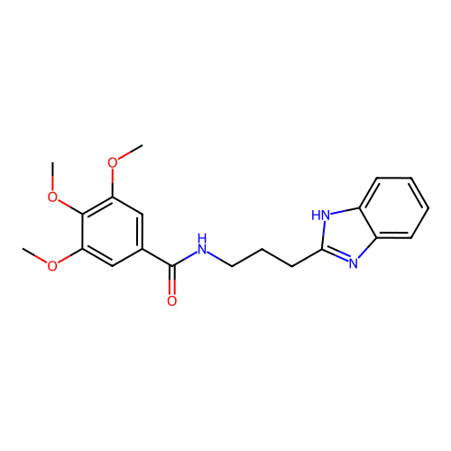 N-[3-(1H-1,3-benzodiazol-2-yl)propyl]-3,4,5-trimethoxybenzamide structure