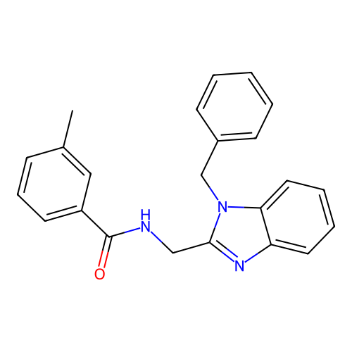 3-Methyl-N-[[1-(phenylmethyl)-1H-benzimidazol-2-yl]methyl]benzamide structure