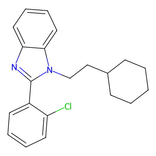 2-(2-Chlorophenyl)-1-(2-cyclohexylethyl)benzimidazole structure