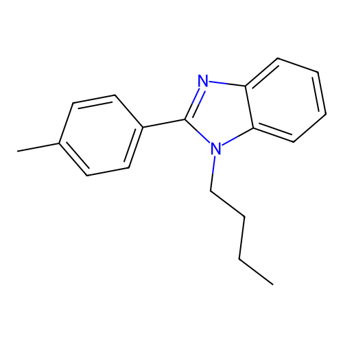 1-Butyl-2-(4-methylphenyl)benzimidazole structure