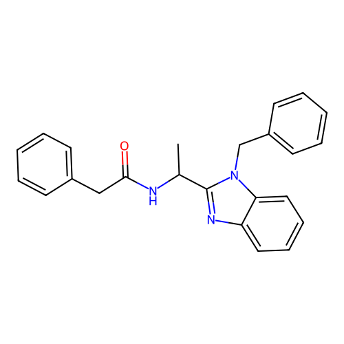 2-phenyl-N-{[1-benzylbenzimidazol-2-yl]ethyl}acetamide structure