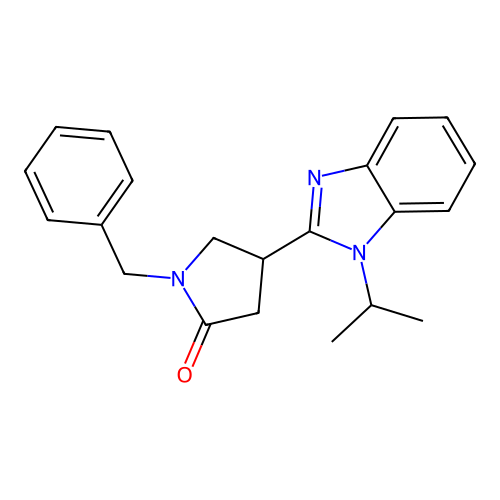 4-[1-(Methylethyl)benzimidazol-2-yl]-1-benzylpyrrolidin-2-one structure