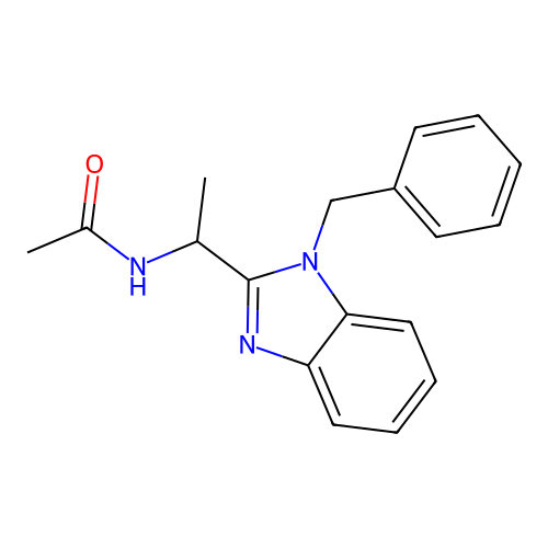 N-[1-(1-benzylbenzimidazol-2-yl)ethyl]acetamide structure