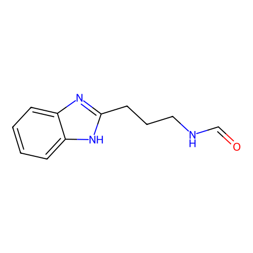N-[3-(1H-benzimidazol-2-yl)propyl]formamide structure