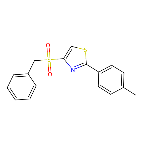 2-(4-Methylphenyl)-4-[benzylsulfonyl]-1,3-thiazole structure