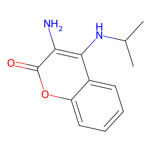 3-Amino-4-isopropylamino-chromen-2-one structure