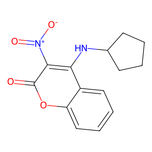 4-(Cyclopentylamino)-3-nitrochromen-2-one structure