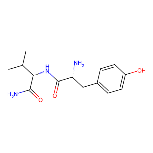 (2S)-2-[[(2R)-2-amino-3-(4-hydroxyphenyl)propanoyl]amino]-3-methylbutanamide structure