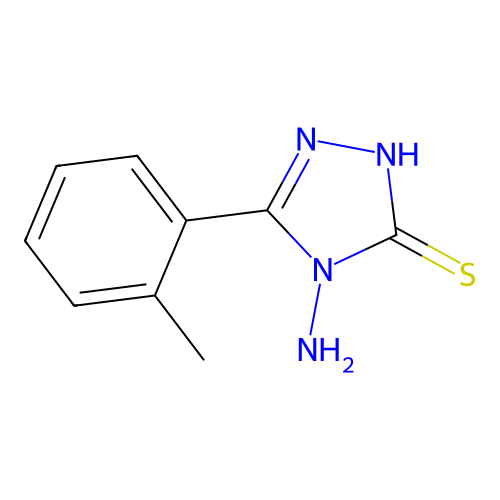4-amino-5-(2-methylphenyl)-4H-1,2,4-triazole-3-thiol structure