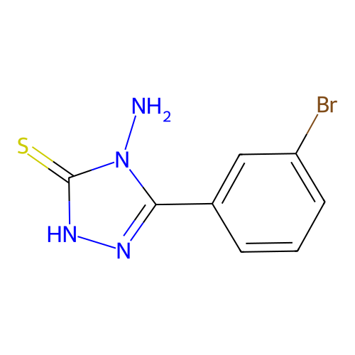 4-amino-5-(3-bromophenyl)-4H-1,2,4-triazole-3-thiol structure