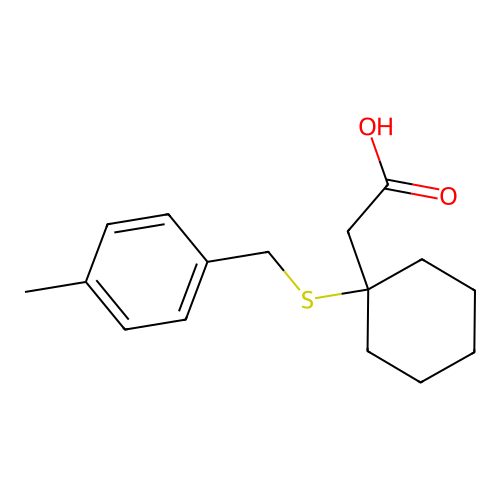 [1-(4-Methyl-benzylsulfanyl)-cyclohexyl]-acetic acid structure