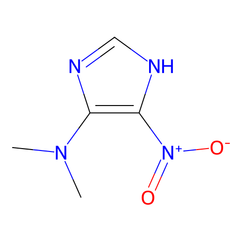 N,N-dimethyl-4-nitro-1H-imidazol-5-amine structure